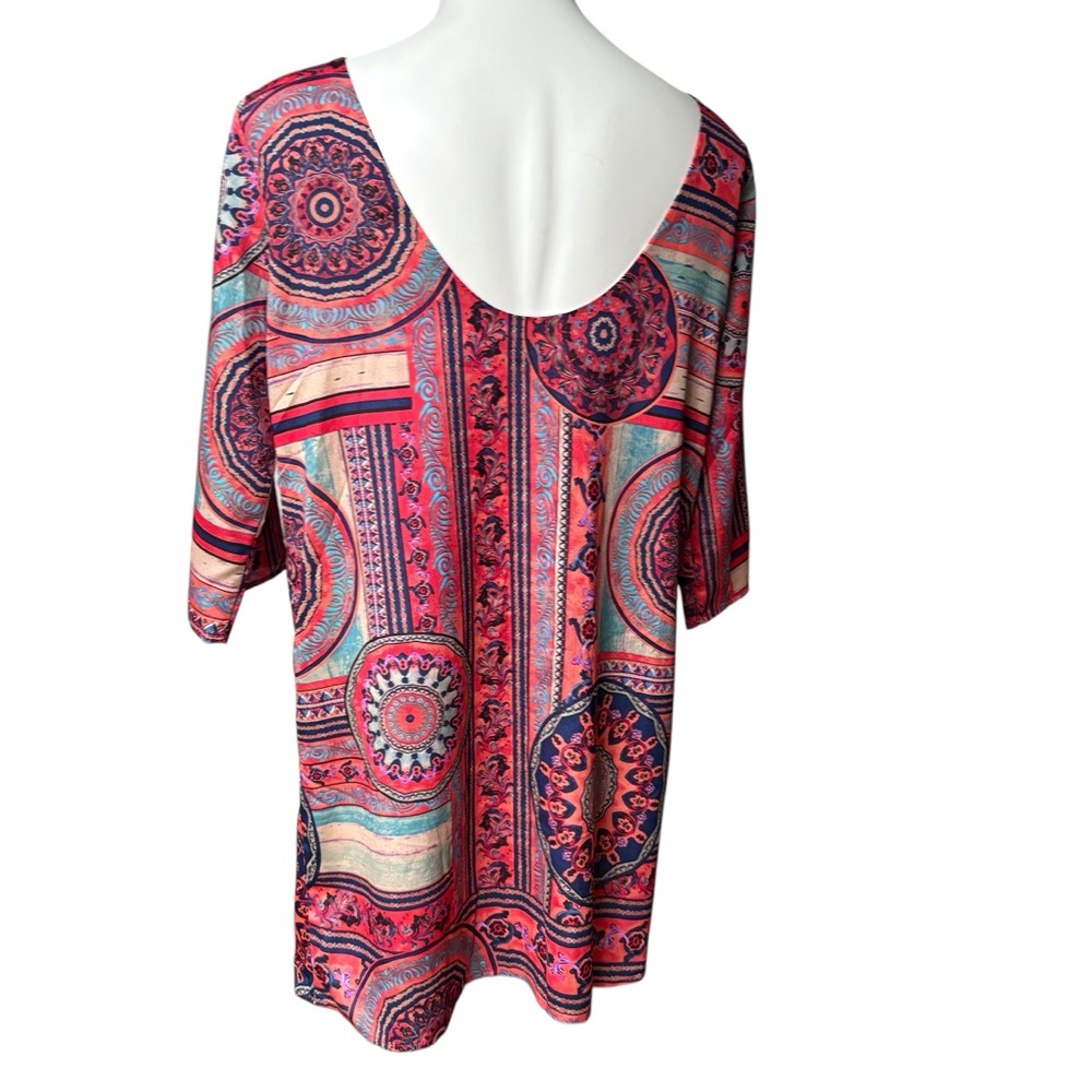 Aakaa Geometric Low Back Shift Dress, Sz M - Picture 5 of 15